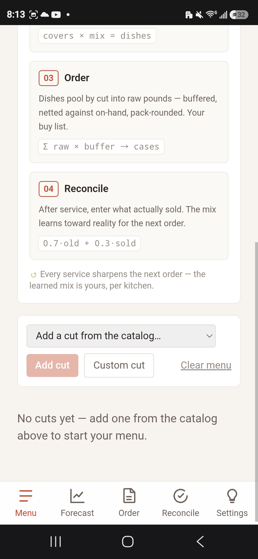 Learn after service in the AlaCarteOS mobile app