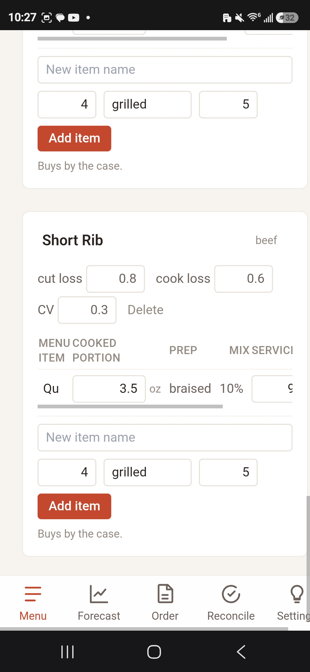 Order by reality in the AlaCarteOS mobile app